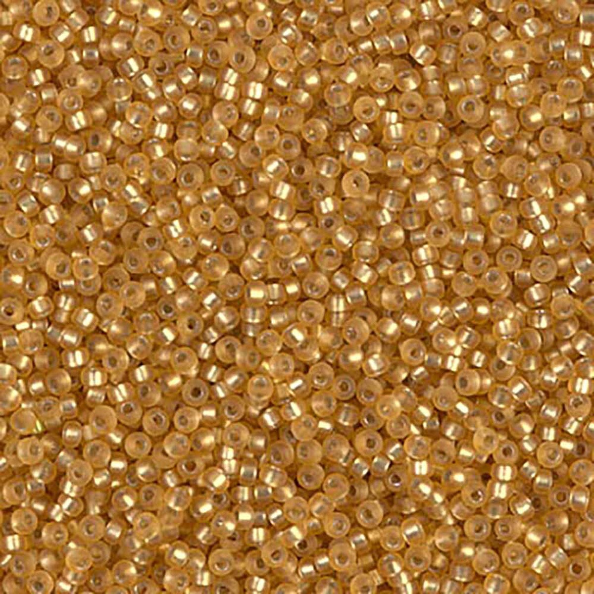 Seed Beads-15/0 Round-94F Matte Silverlined Dark Gold-Miyuki-7 Grams