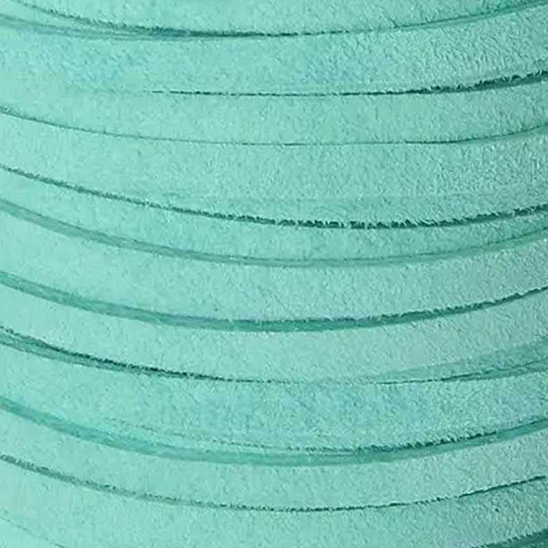 Suede Cord-1/8" Realeather Craft Lace-Flat Suede-Aqua-1 Yard