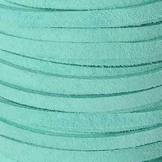 Suede Cord-1/8" Realeather Craft Lace-Flat Suede-Aqua-1 Yard
