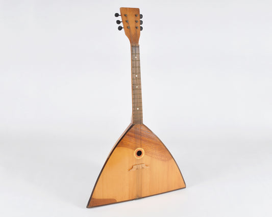 Vintage 6-String Balalaika Russian Folk Instrument Wood Wall Decor 26.5"