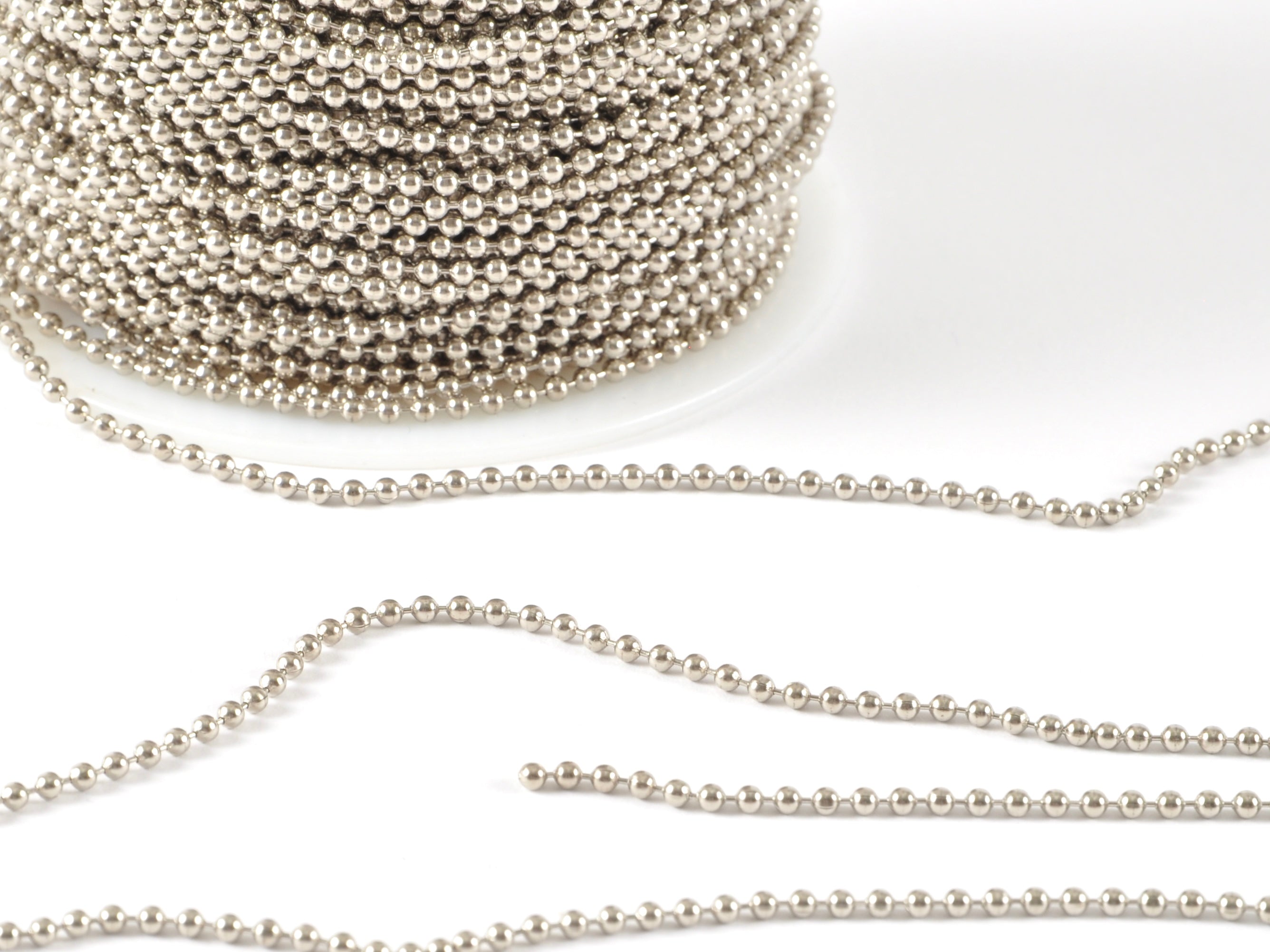 Ball Chain-Jewelry Chain-2mm Ball-Nickel Silver-Sold by the Foot ...
