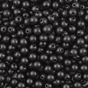 Beads-10mm Miracle Beads-Round-Black-Quantity 20 Loose Beads