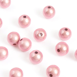 Beads-10mm Miracle Beads-Round-Pink-Quantity 20 Loose Beads
