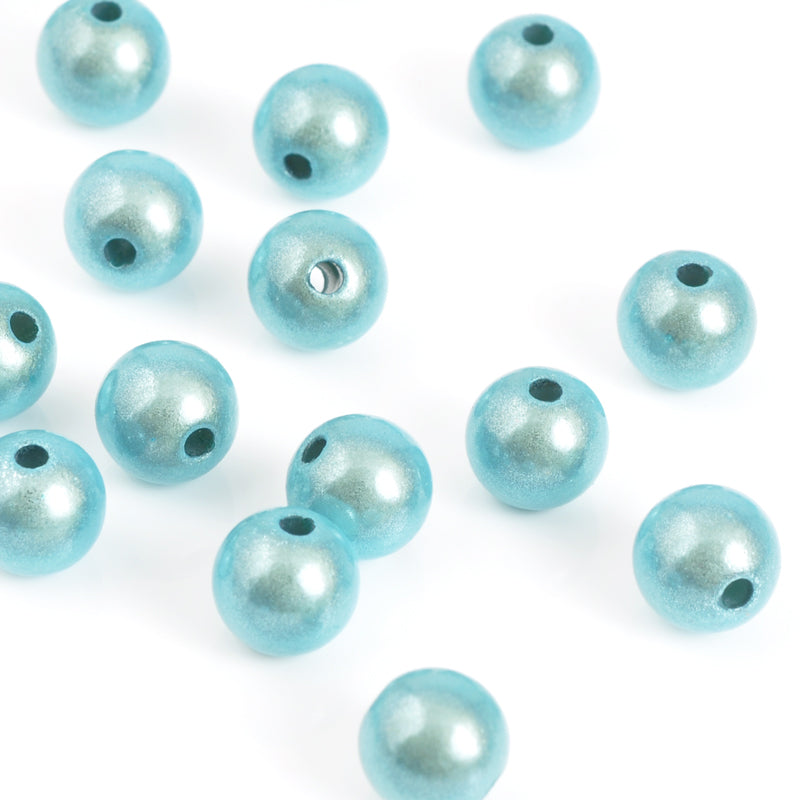 Beads-10mm Miracle Beads-Round-Turquoise-Quantity 20 Loose Beads