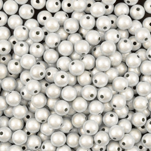 Beads-10mm Miracle Beads-Round-White-Quantity 20 Loose Beads