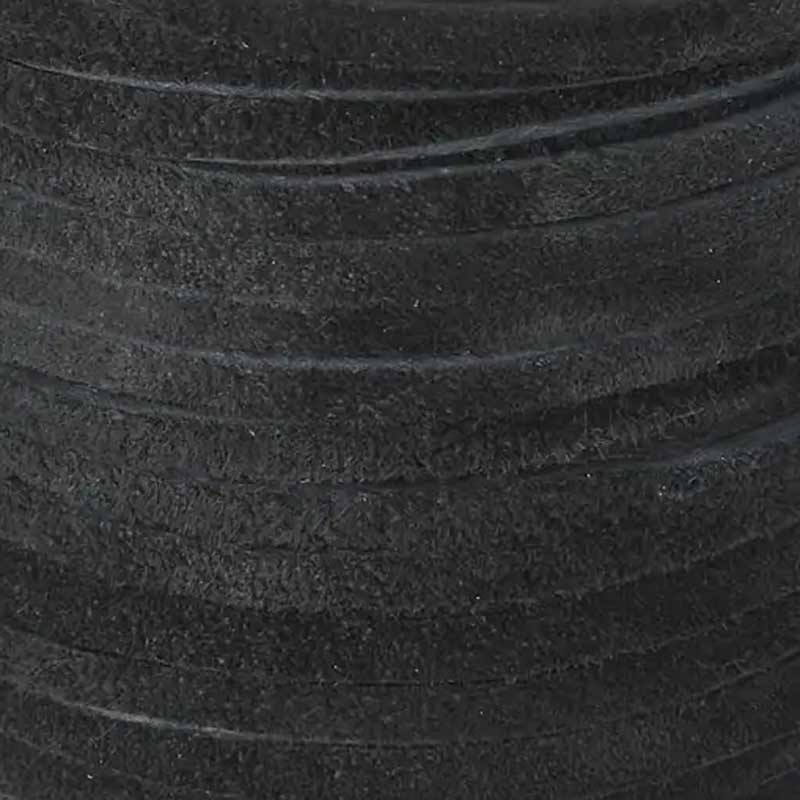 Suede Cord-1/8" Realeather Craft Lace-Flat Suede-Black-1 Yard