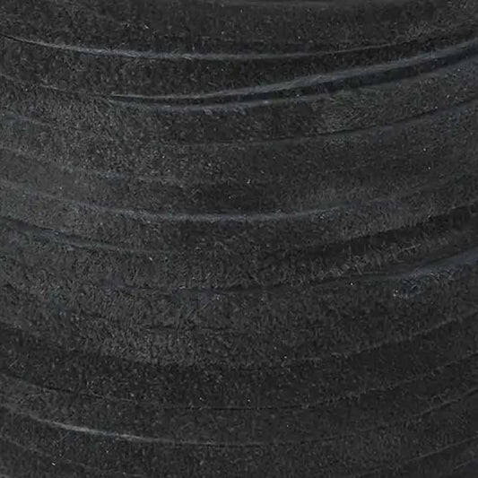 Suede Cord-1/8" Realeather Craft Lace-Flat Suede-Black-1 Yard