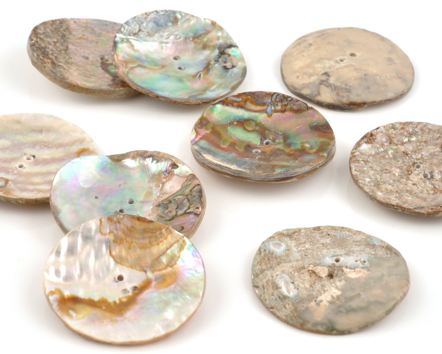 Button-39mm Iridescent Pāua Shell-Quantity 1 Tamara Scott Designs