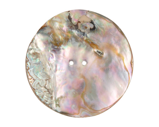 Button-39mm Iridescent Pāua Shell-Quantity 1 Tamara Scott Designs