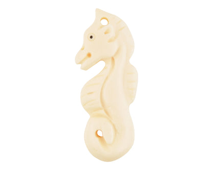 Carved Pendants-42x15mm Seahorse-Off White-Quantity 1 Tamara Scott Designs