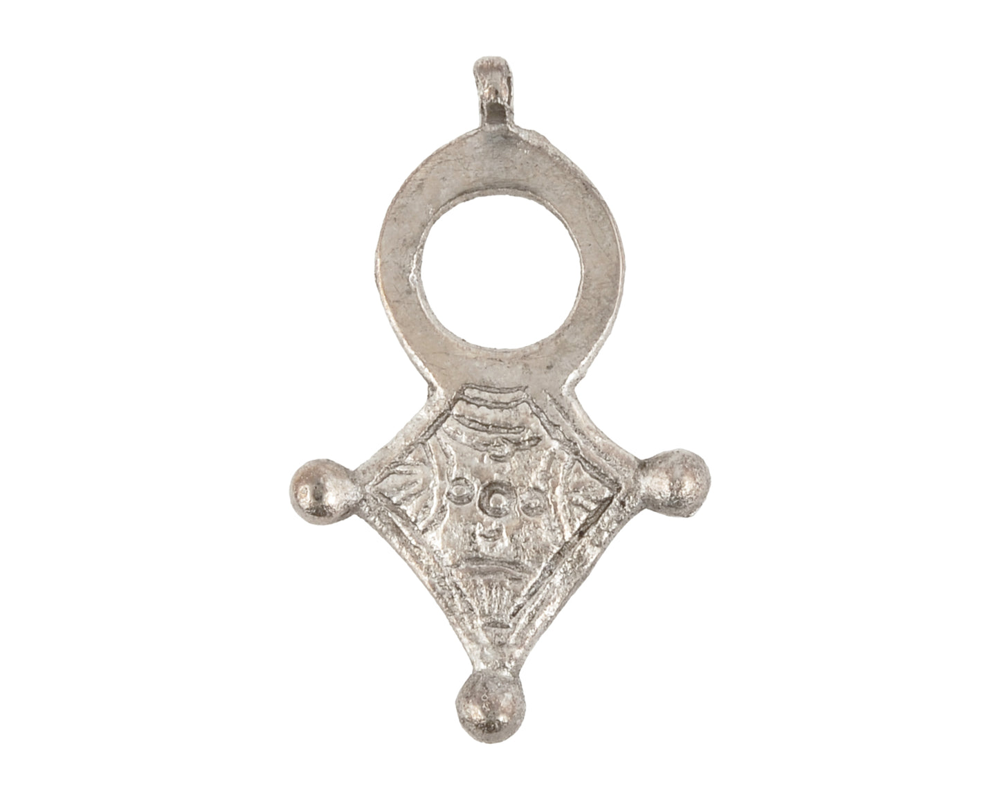 Casting Pendants-25x43mm Tuareg Cross-Open Tone Tribal Talisman-Handcrafted Silver-Quantity 1
