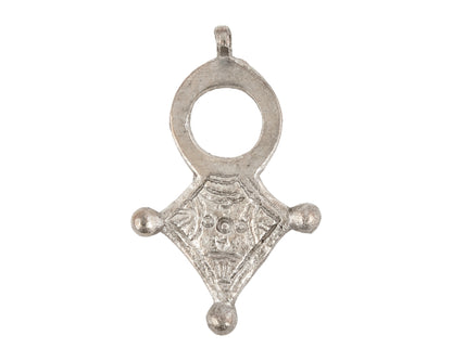 Casting Pendants-25x43mm Tuareg Cross-Open Tone Tribal Talisman-Handcrafted Silver-Quantity 1