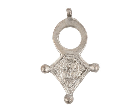Casting Pendants-25x43mm Tuareg Cross-Open Tone Tribal Talisman-Handcrafted Silver-Quantity 1