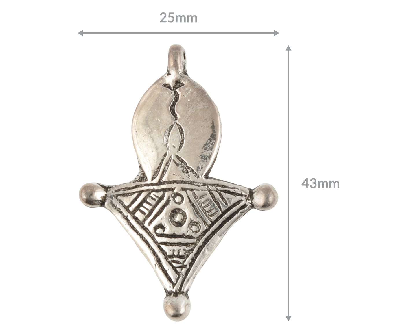 Casting Pendants-25x43mm Tuareg Cross-Tribal Talisman-Handcrafted Silver-Quantity 1 Tamara Scott Designs