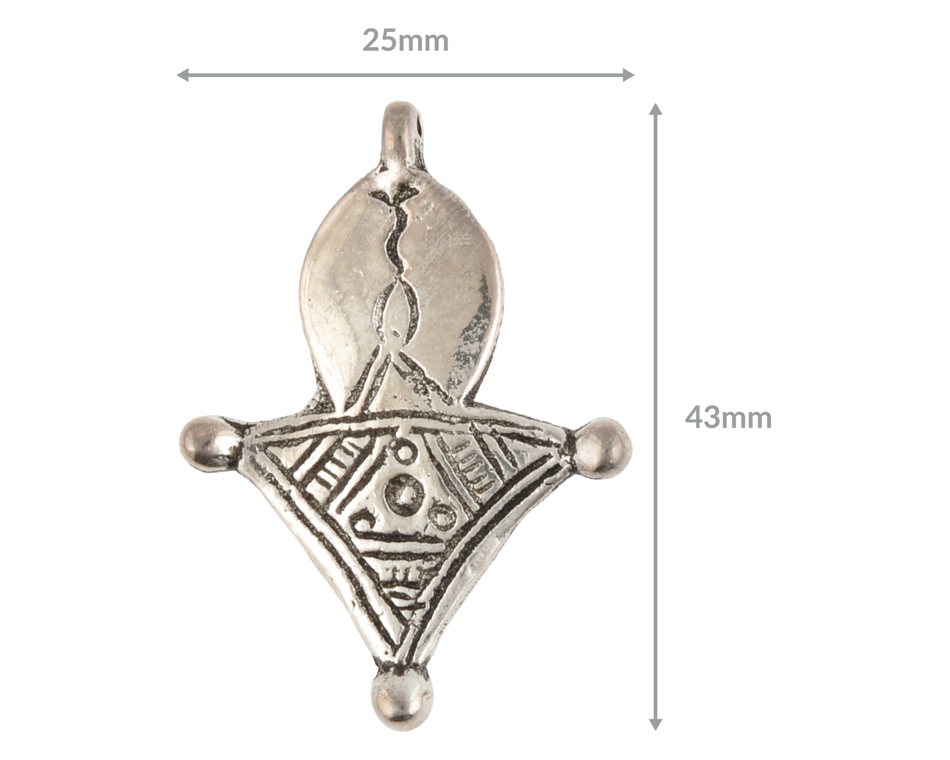 Casting Pendants-25x43mm Tuareg Cross-Tribal Talisman-Handcrafted Silver-Quantity 1 Tamara Scott Designs