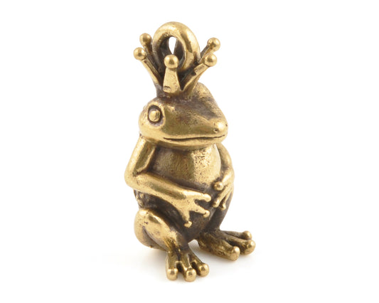 Casting Pendants-Brass-28x15mm Deity-Frog Prince-Gold-Quantity 1 Tamara Scott Designs