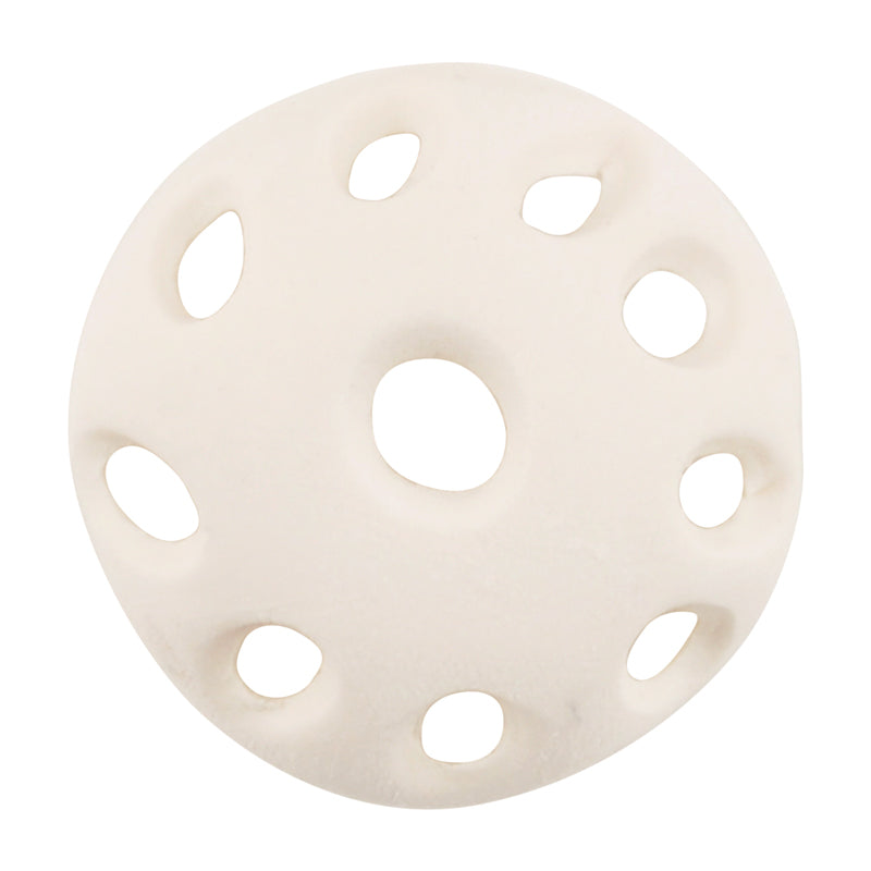 Ceramic Beads-23x5mm Bead Cap-Coral Lace-White-Quantity 1