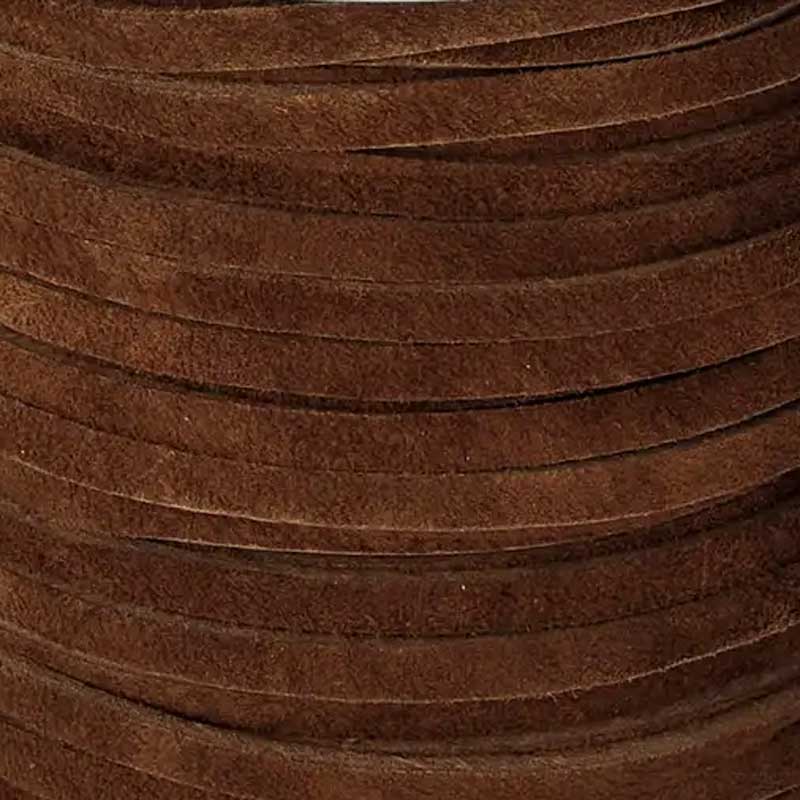 Suede Cord-1/8" Realeather Craft Lace-Flat Suede-Chocolate-2 Yards