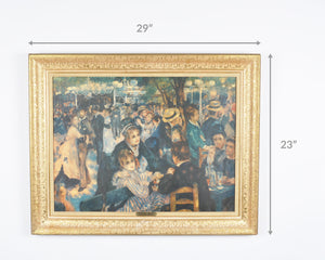Custom Gold Framed Vintage Art-Artist Pierre Auguste Renoir-Dance at the Moulin de la Galette-Impressionism-Gift for Art Collector Tamara Scott Designs