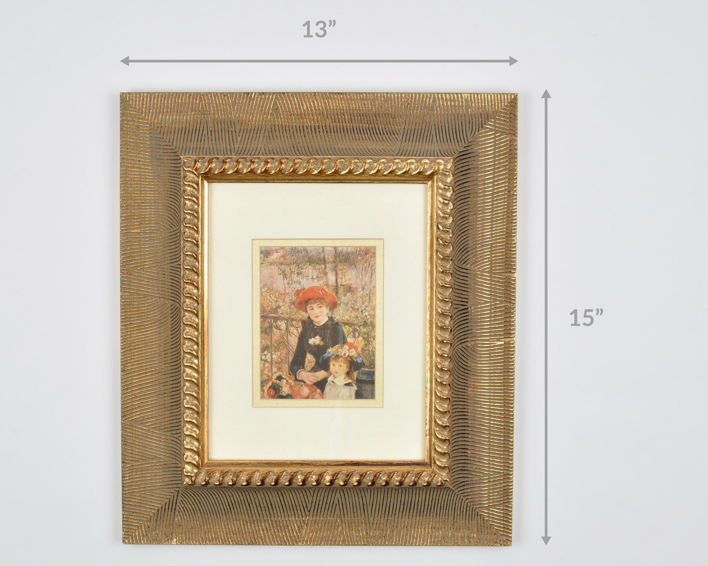 Custom Gold Framed Vintage Lithograph-Artist Pierre Auguste Renoir-Two Sisters On The Terrace-Impressionism-Gift for Art Collector Tamara Scott Designs