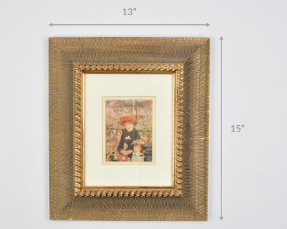 Custom Gold Framed Vintage Lithograph-Artist Pierre Auguste Renoir-Two Sisters On The Terrace-Impressionism-Gift for Art Collector Tamara Scott Designs