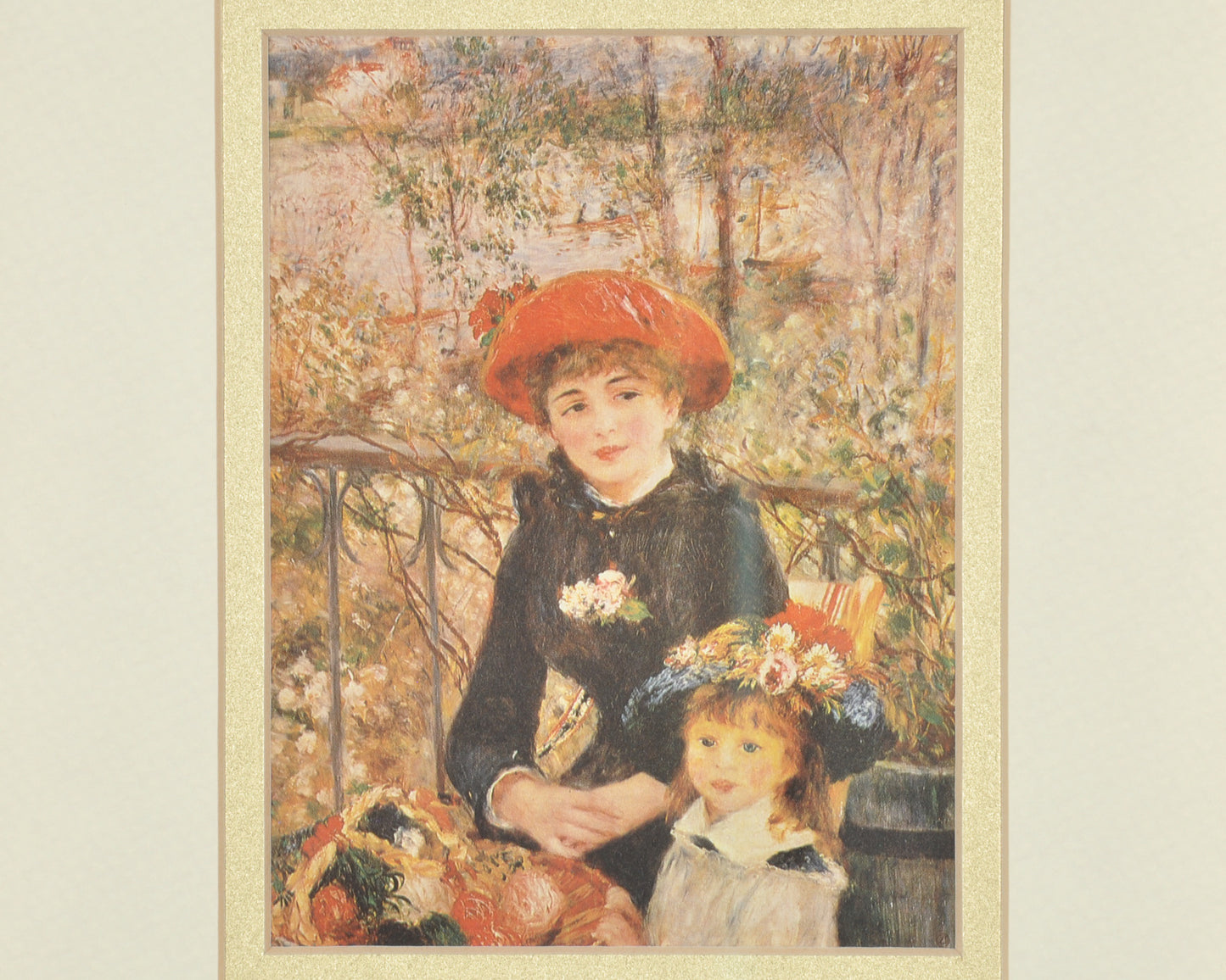 Custom Gold Framed Vintage Lithograph-Artist Pierre Auguste Renoir-Two Sisters On The Terrace-Impressionism-Gift for Art Collector Tamara Scott Designs