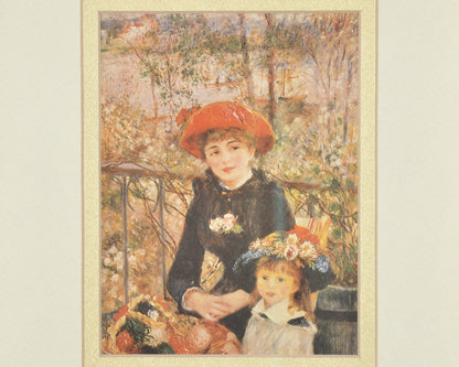 Custom Gold Framed Vintage Lithograph-Artist Pierre Auguste Renoir-Two Sisters On The Terrace-Impressionism-Gift for Art Collector Tamara Scott Designs
