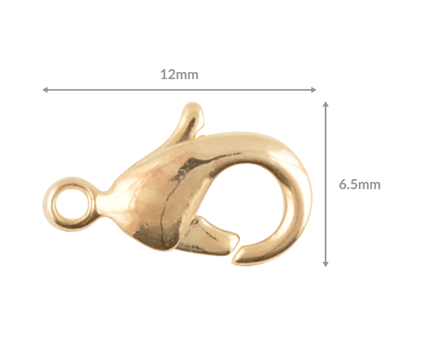 Findings-12x6.5mm Lobster Clasp-Gold Plated-Quantity 1 Tamara Scott Designs