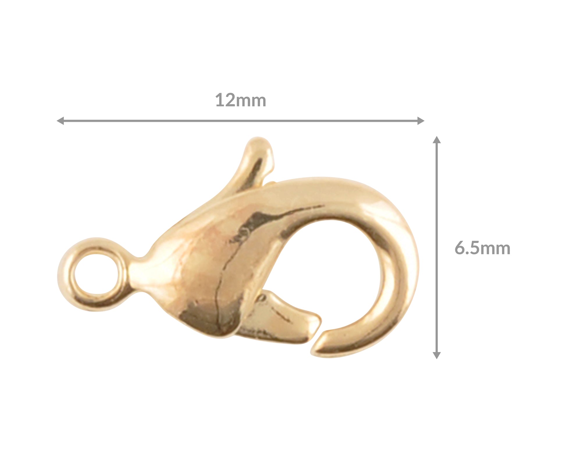 Findings-12x6.5mm Lobster Clasp-Gold Plated-Quantity 1 Tamara Scott Designs