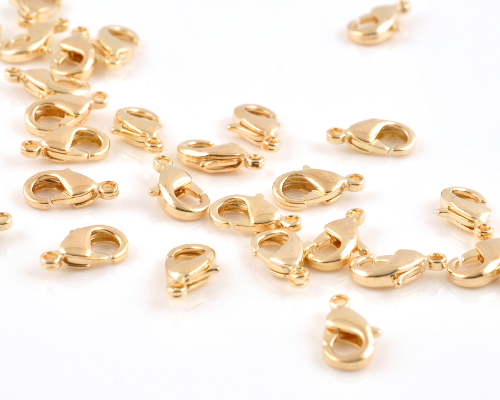 Findings-12x6.5mm Lobster Clasp-Gold Plated-Quantity 1 Tamara Scott Designs