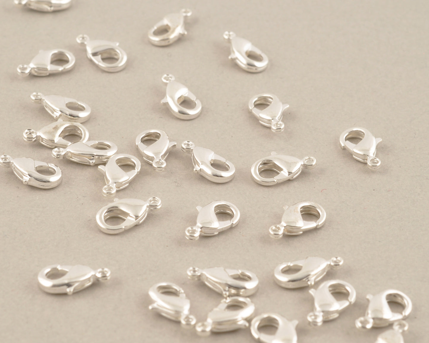 Findings-12x6.5mm Lobster Clasp-Silver Plated-Quantity 1 Tamara Scott Designs