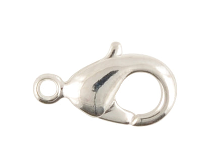 Findings-12x6.5mm Lobster Clasp-Silver Plated-Quantity 1 Tamara Scott Designs