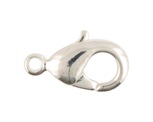 Findings-12x6.5mm Lobster Clasp-Silver Plated-Quantity 1 Tamara Scott Designs