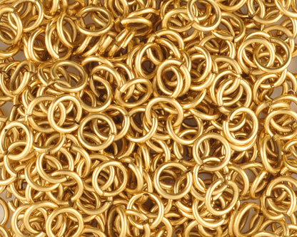 Findings-5mm Round Jump-Ring-18 Gauge-Antique Gold-Quantity 24 Tamara Scott Designs
