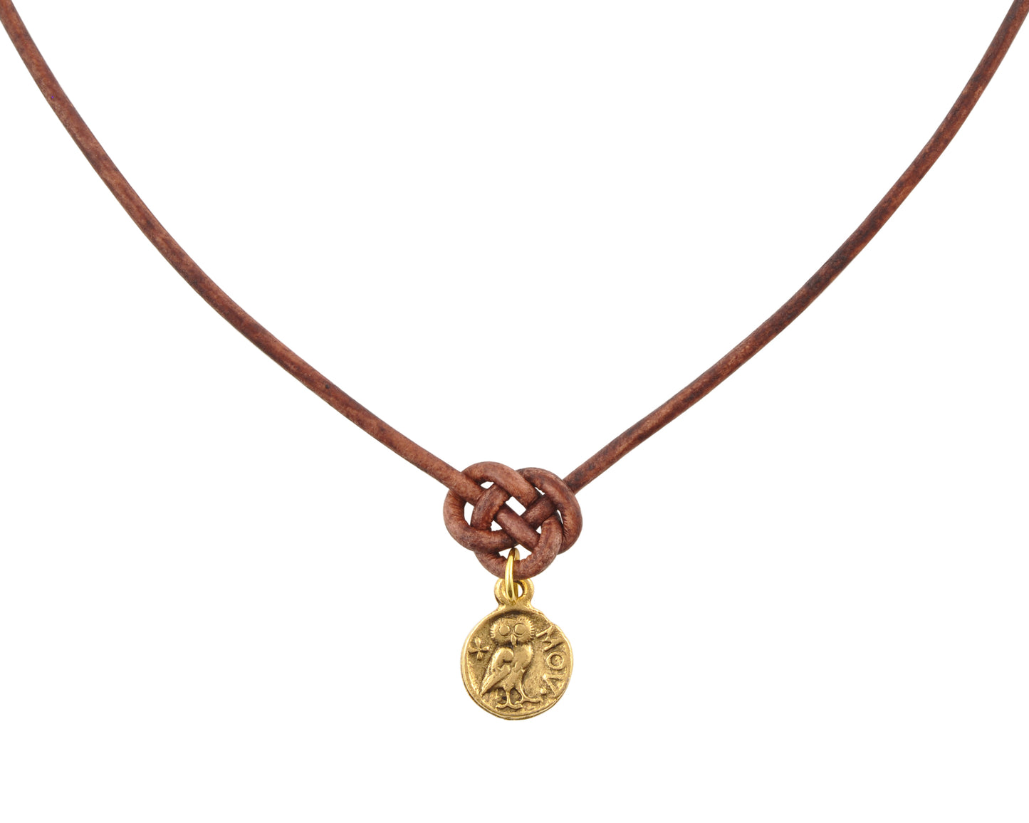 Beading Patterns-Endless Knot Leather Necklace with Small Roman Coin-Adjustable-15-18 Inches-Pdf Pattern & Digital Video Tamara Scott Designs