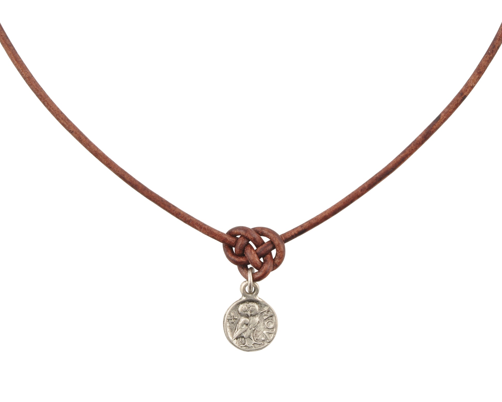Beading Patterns-Endless Knot Leather Necklace with Small Roman Coin-Adjustable-15-18 Inches-Pdf Pattern & Digital Video Tamara Scott Designs