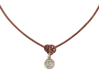 Beading Patterns-Endless Knot Leather Necklace with Small Roman Coin-Adjustable-15-18 Inches-Pdf Pattern & Digital Video Tamara Scott Designs