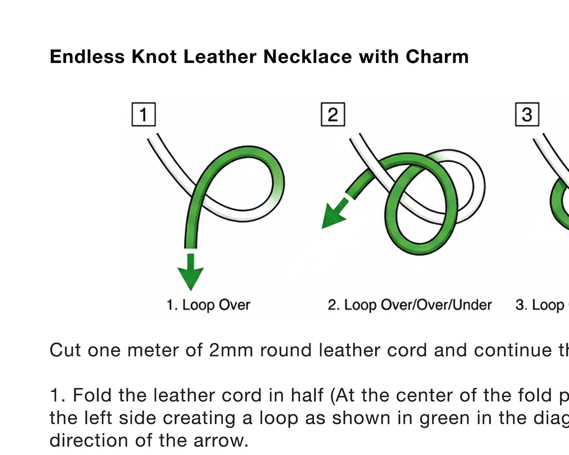 Beading Patterns-Endless Knot Leather Necklace with Small Roman Coin-Adjustable-15-18 Inches-Pdf Pattern & Digital Video Tamara Scott Designs