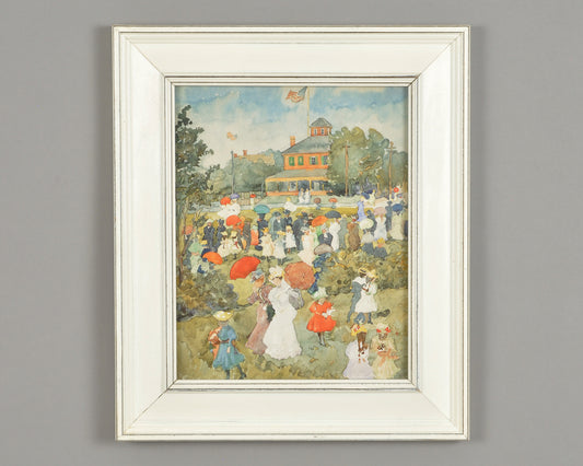Vintage Framed Art Print Entitled "Franklin Park Boston" by Maurice Brazil Prendergast-Wall Decor Tamara Scott Designs