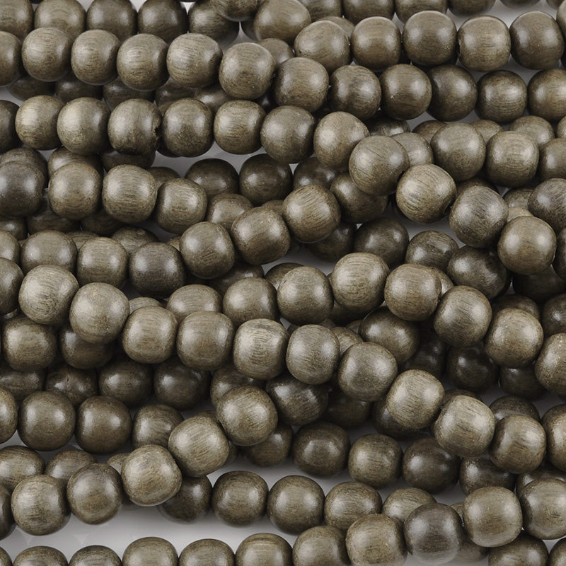 Wood Beads-8mm Greywood-16 Inch Strand-Quantity 1