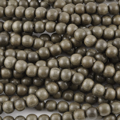 Wood Beads-8mm Greywood-16 Inch Strand-Quantity 1