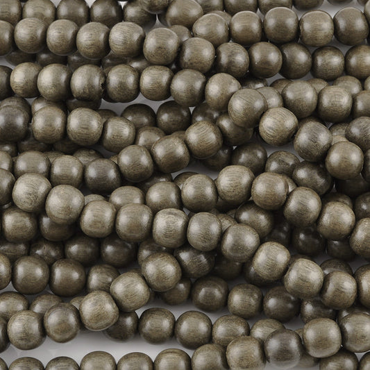 Wood Beads-8mm Greywood-16 Inch Strand-Quantity 1