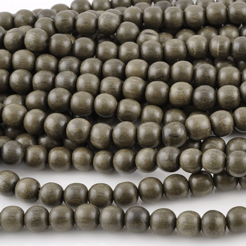 Wood Beads-8mm Greywood-16 Inch Strand-Quantity 1