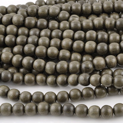 Wood Beads-8mm Greywood-16 Inch Strand-Quantity 1