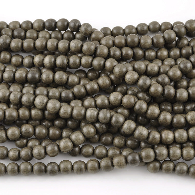 Wood Beads-8mm Greywood-16 Inch Strand-Quantity 1