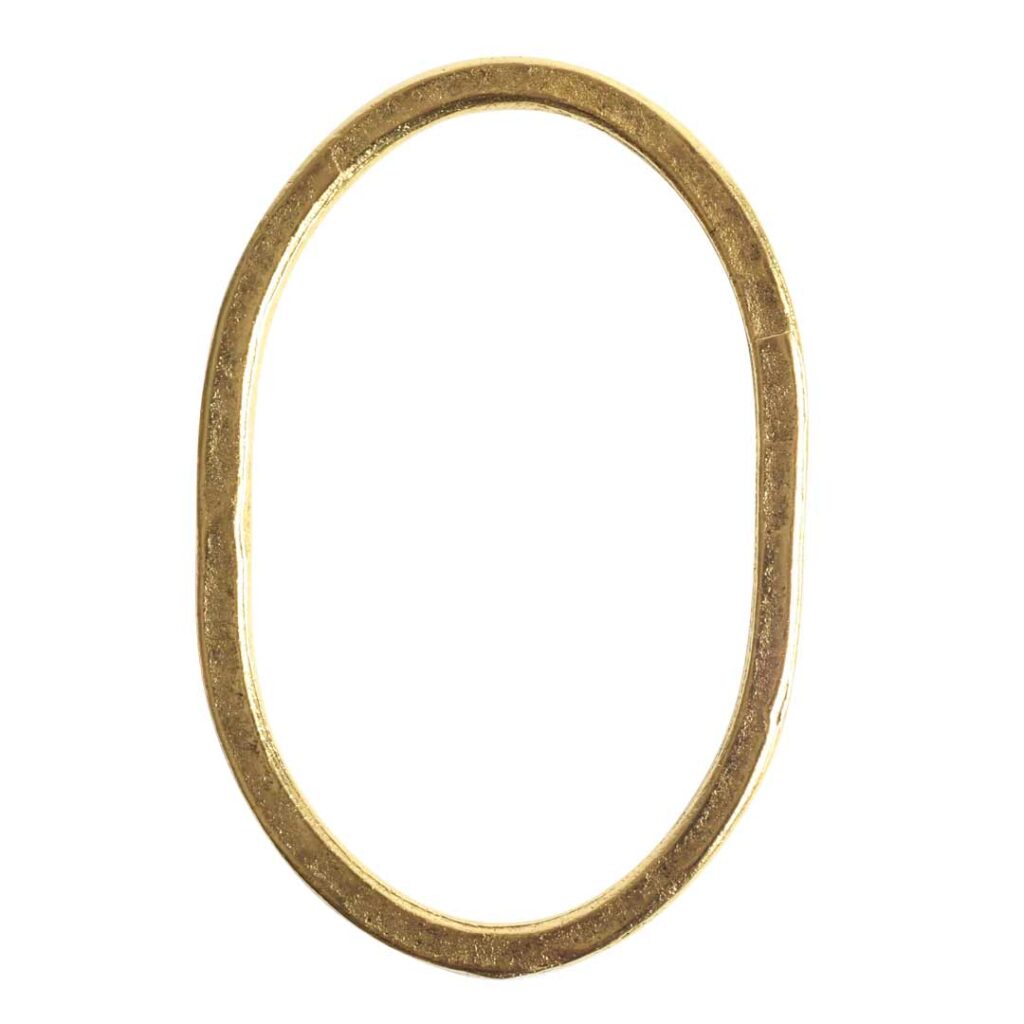 Nunn Design-Open Frame-39x26mm Hammered Grande Oval-Antique Gold-Quantity 1