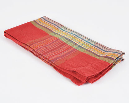 Pottery Barn Stewart Tartan Plaid Cotton Standard Size Napkin-Red Green Christmas-Quantity 1