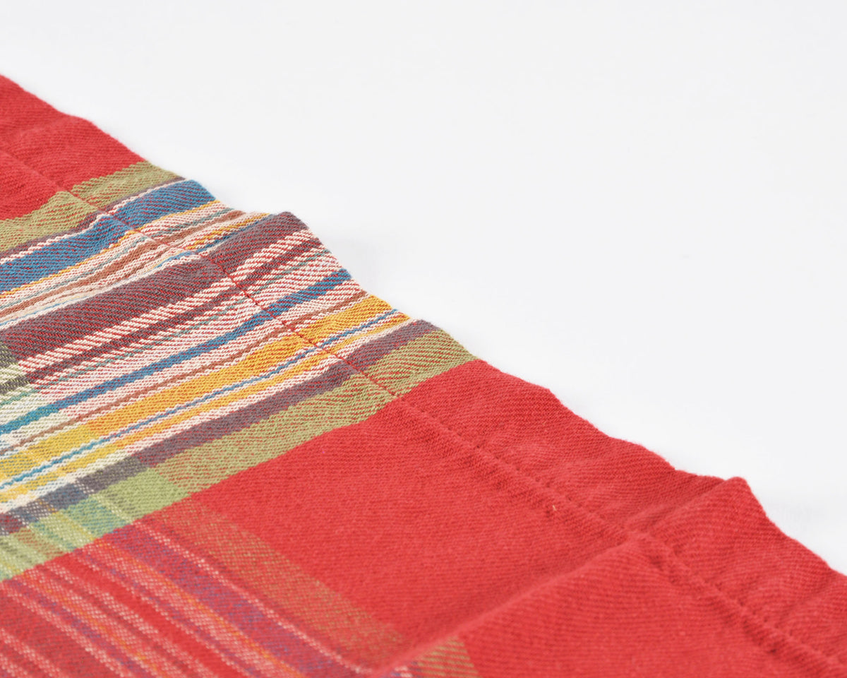 Pottery Barn Stewart Tartan Plaid Cotton Standard Size Napkin-Red Green Christmas-Quantity 1