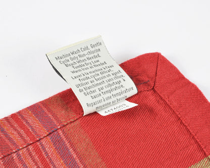 Pottery Barn Stewart Tartan Plaid Cotton Standard Size Napkin-Red Green Christmas-Quantity 1