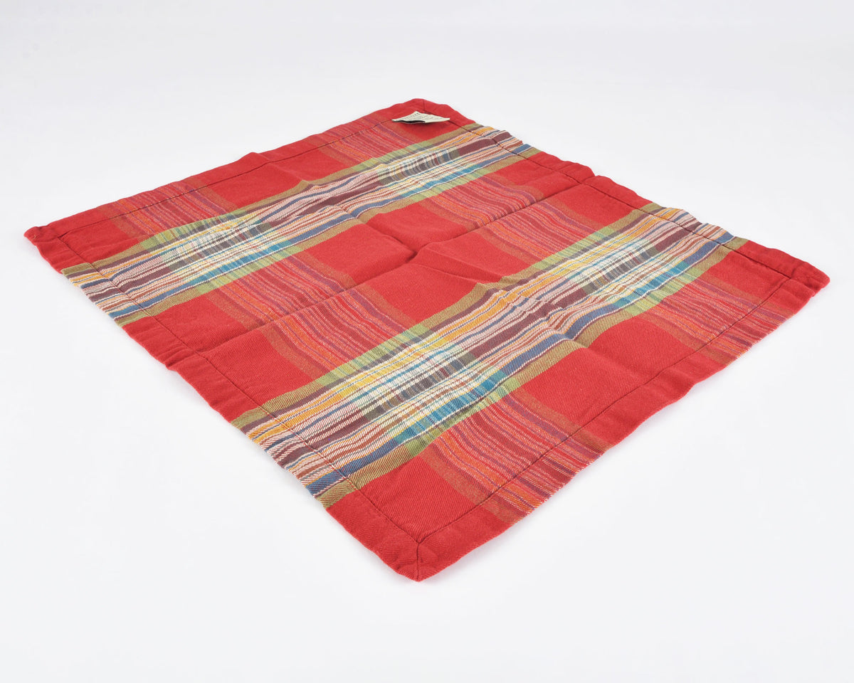 Pottery Barn Stewart Tartan Plaid Cotton Standard Size Napkin-Red Green Christmas-Quantity 1